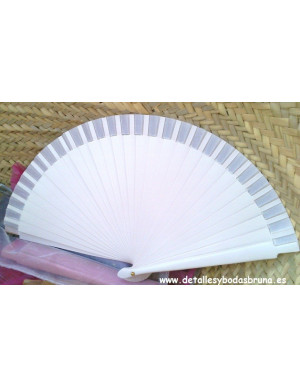 Abanico Liso Blanco 19 cm