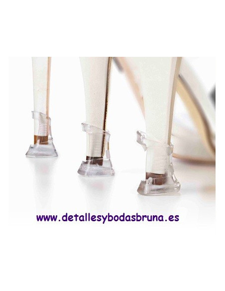 Protectores de Tacon con Bolsa de Organza y Tarjeta OFERTA 