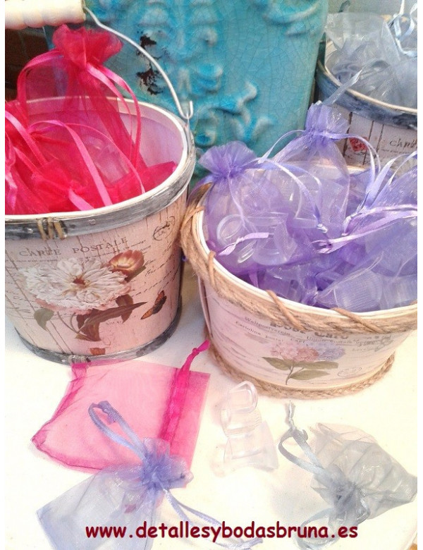 Protectores de Tacon con Bolsa de Organza y Tarjeta OFERTA 