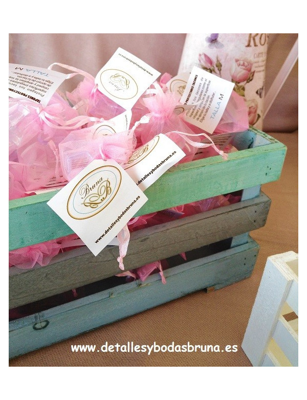 Protectores de Tacon con Bolsa de Organza y Tarjeta OFERTA 