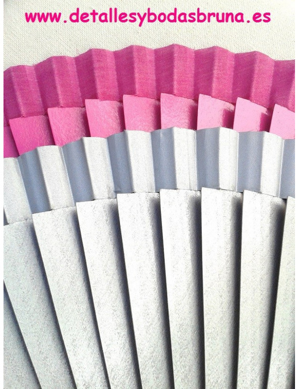 Abanico Liso Plata 23 cm 