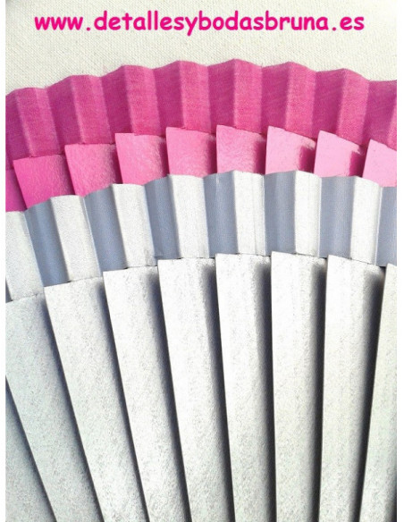 Abanico Liso Plata 23 cm 