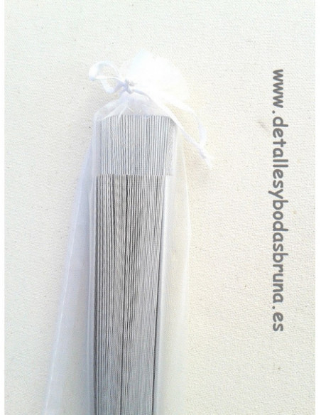 Abanico Liso Plata 23 cm 