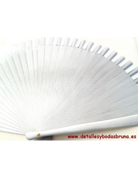 Abanico Liso Plata 23 cm 