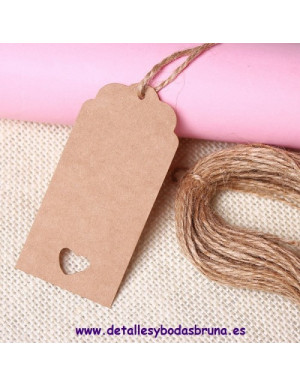 Tarjetas Kraft Corazon 10 unidades - ÚLTIMOS 4 PACKS -