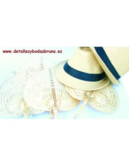 Pay pay de Mimbre natural asa rígida