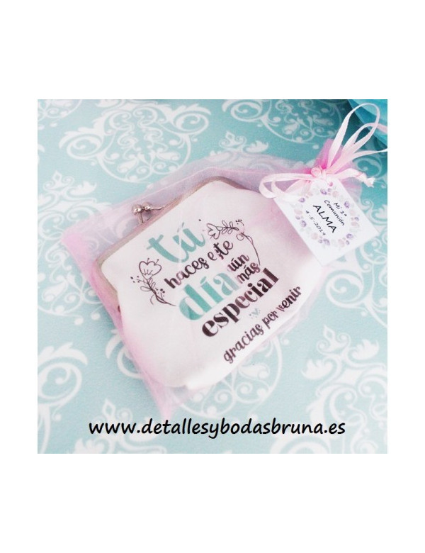 Monedero Mensaje Frase Gracias por Venir