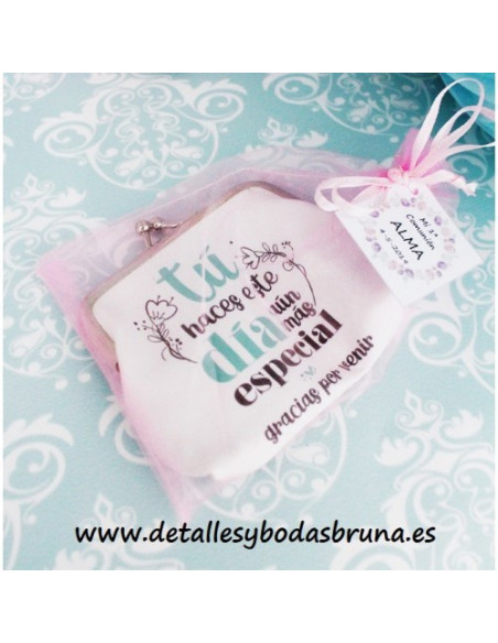 Monedero Mensaje Frase Gracias por Venir