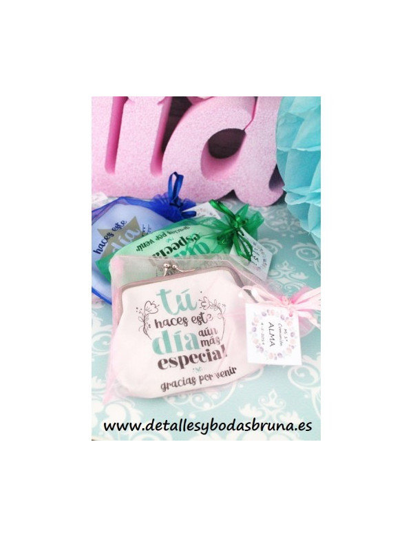 Monedero Mensaje Frase Gracias por Venir