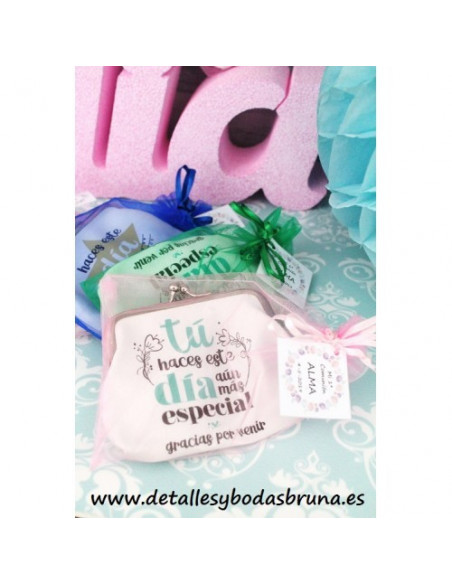 Monedero Mensaje Frase Gracias por Venir