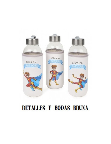 Bidon de cristal heroe niño