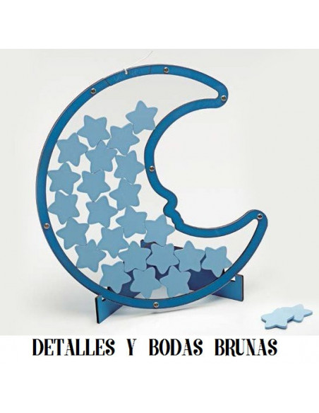 luna de los deseos azul bautizo y comunion