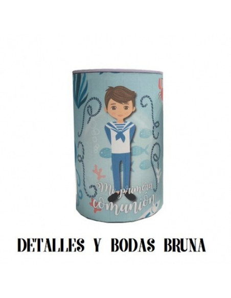 Hucha de Comunión Niño Marinero Azul