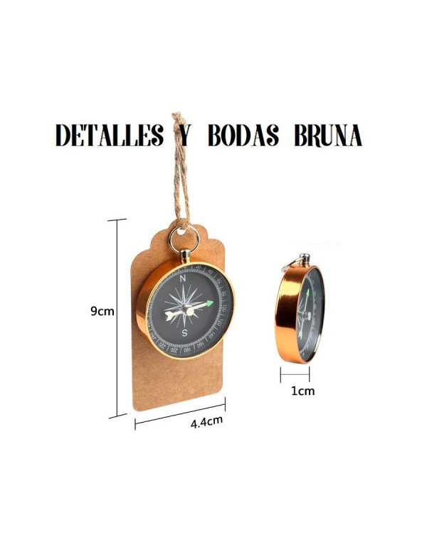 Brújula Vintage con tarjeta Kraft - LOTE 10...