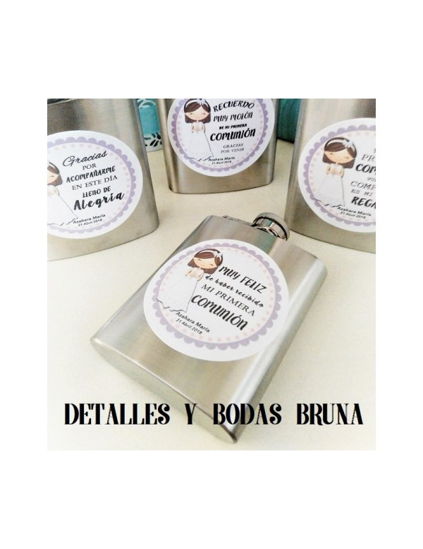 Petaca con Mensaje Personalizada para Comunión