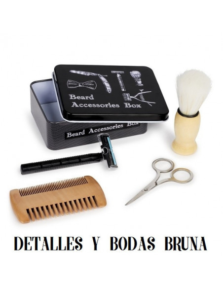 Conjunto accesorios para barba vintage
