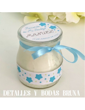 Vela Personalizada para Bautizo Estrellas 2