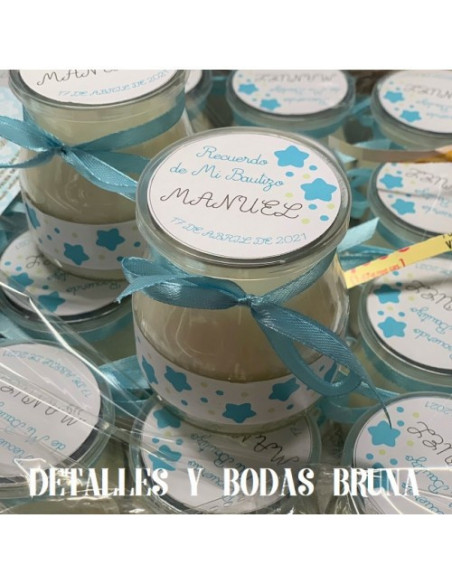 Vela Personalizada para Bautizo Estrellas