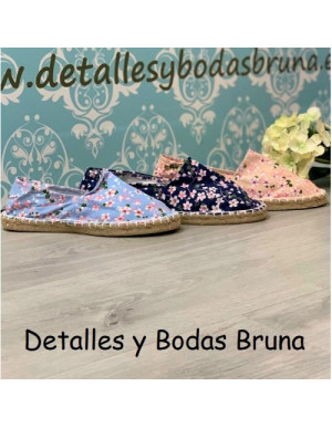 Alpargatas de Flores Azul y Rosa 2