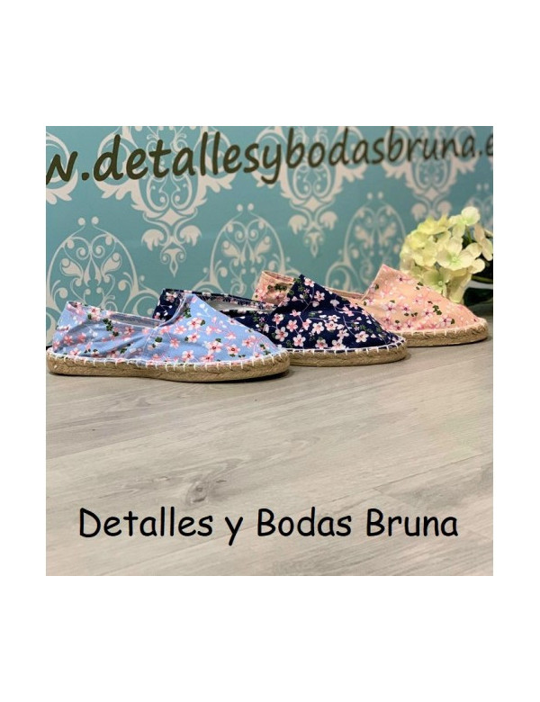 Alpargatas de Flores Azul y Rosa