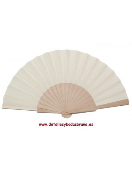 Abanico Beige de Madera