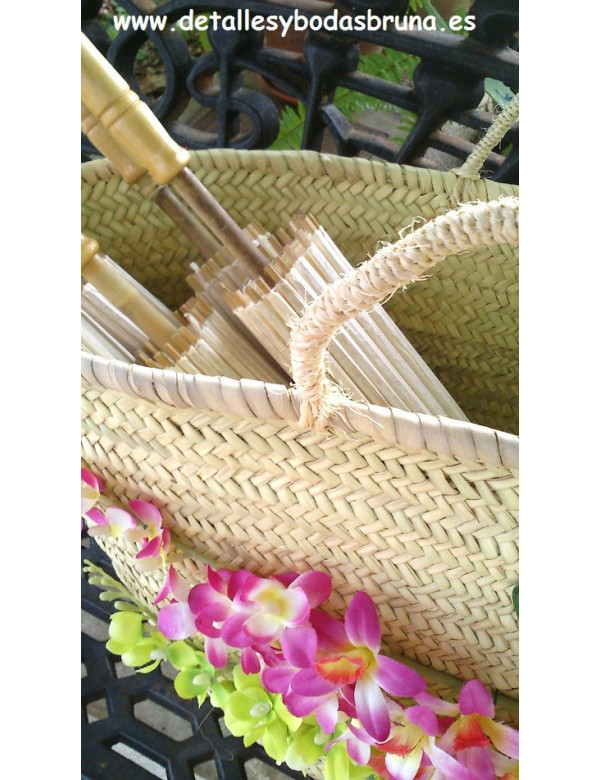 Parasol de papel blanco