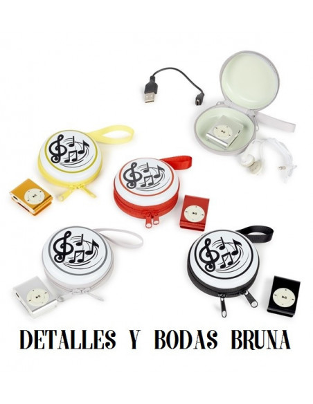 Monedero latita metal con mp3 radio