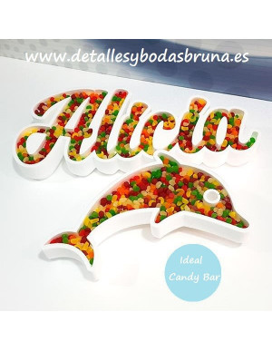 Nombre de Cocho Barato para Comunión Candy Bar Delfín