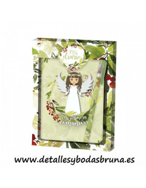 Diario y Bolígrafo Mi Primera Comunión Niña Angelito