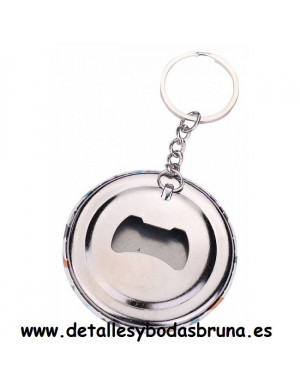 Abridor Llavero Chapa con Frase Momentos de Felicidad 2