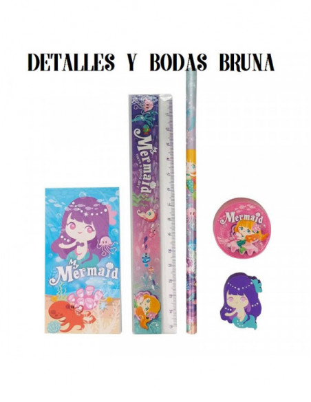 Conjunto Papelería Sirena