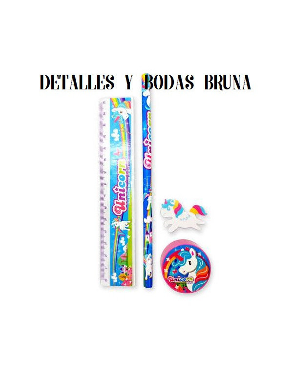 Conjunto Papelería Unicornio