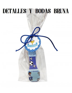 Reloj Comunion Niño Azul Marinero Futbol con Bolsa y Tarjeta