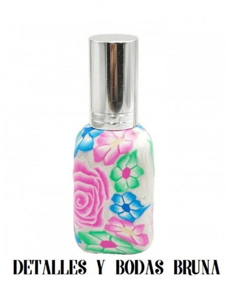Perfumero Floral Fimo para Boda y Comunion