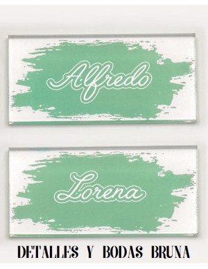 Marcasitios de Metacrilato Colores a elegir 2