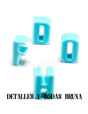 Iniciales de Jabón Celeste en Caja Personalizada 2