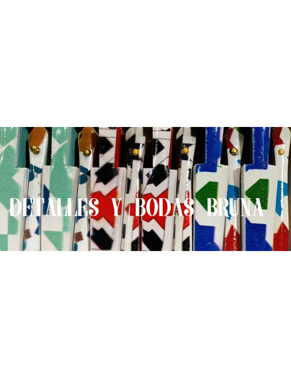 Abanico de Madera Azulejo Andaluz