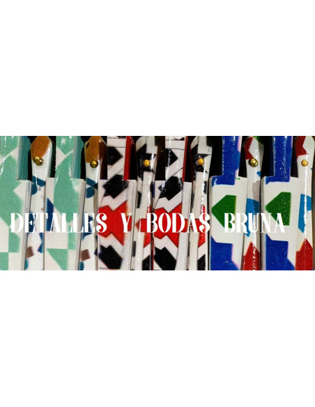 Abanico de Madera Azulejo Andaluz