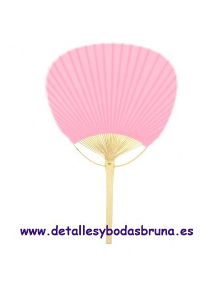 Pay pay de Bambu Rosa Claro para Boda y Comunion