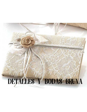 Libro de Firmas Rústico Encaje