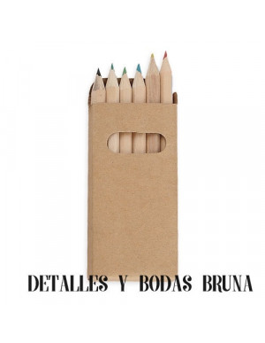 Lápices en Caja Kraft 6 unidades
