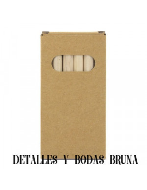 Lápices en Caja Kraft 6 unidades 2