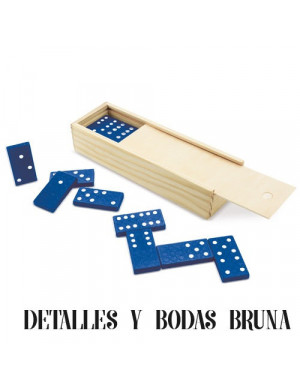 Dominó de Madera para Comunión Azul