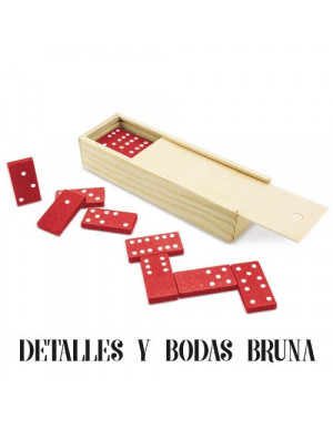 Dominó de Madera para Comunión Rojo