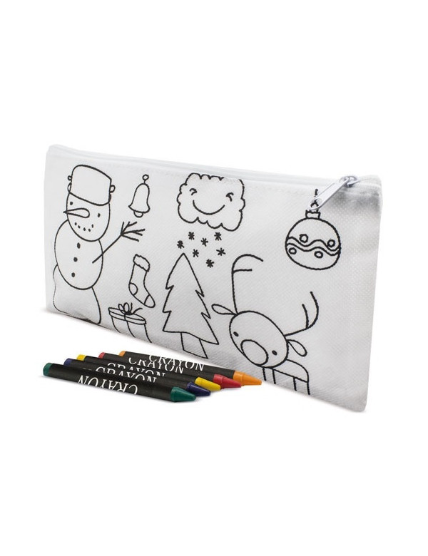 Estuche para colorear navidad con ceras