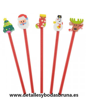 Lápices Navidad 5 unidades