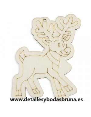 Figuras Arbol de Navidad de Madera para Colorear con Rotuladores 2