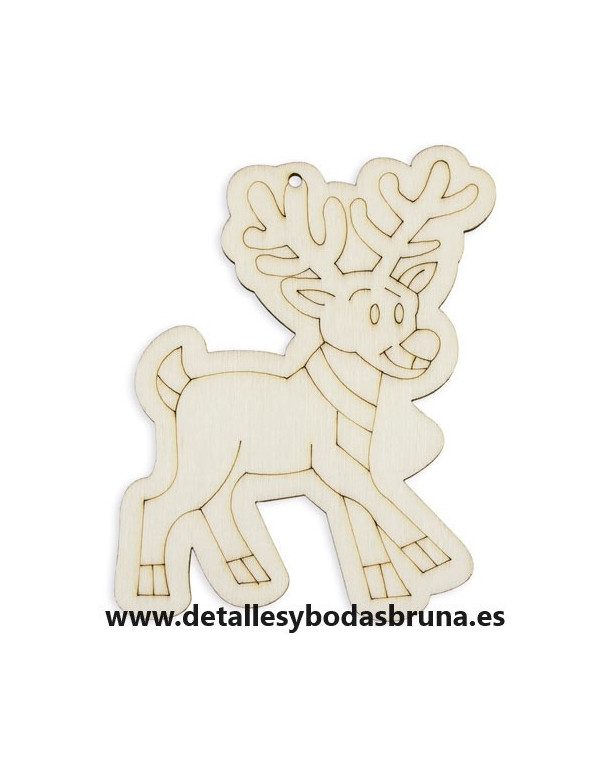 Figuras Arbol de Navidad de Madera para Colorear con Rotuladores