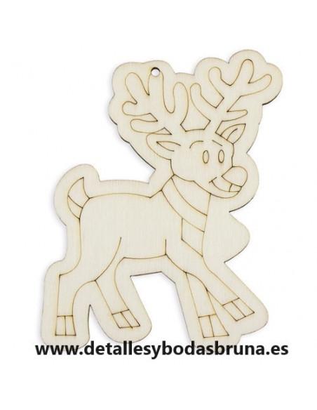 Figuras Arbol de Navidad de Madera para Colorear con Rotuladores