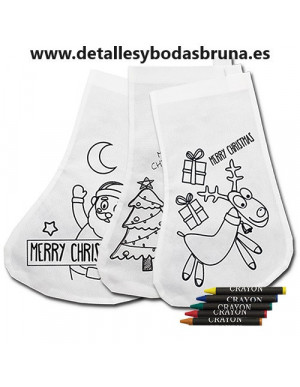 Calcetín de Navidad para Colorear
